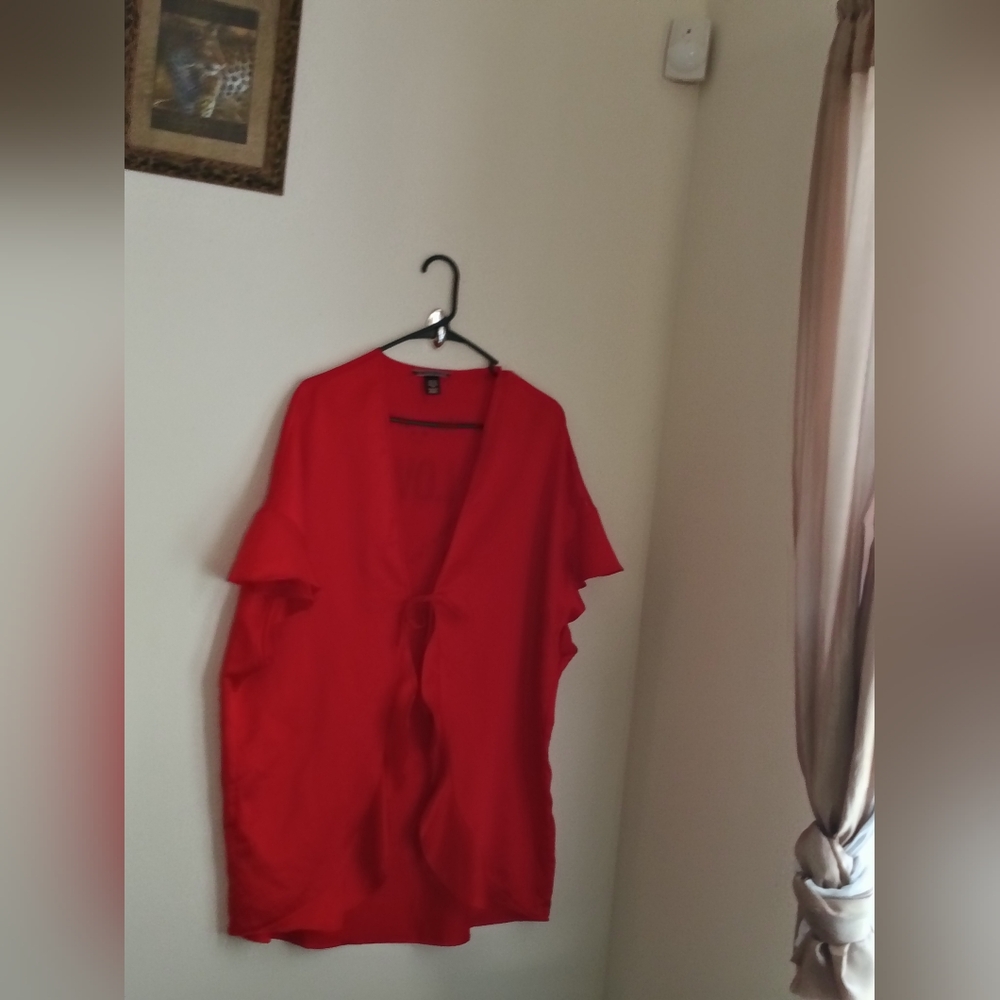 Victoria's Secret Robe Women OS Red Intimates Layering Y2K